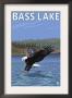 Bass Lake, California - Fishing Eagle, C.2009 by Lantern Press Limited Edition Pricing Art Print