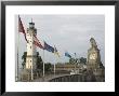 Harbour Entrance With Lighthouse And Lion, Lindau, Lake Constance, Germany by James Emmerson Limited Edition Print
