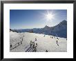 Skiers On Hintertux Glacier, Mayrhofen Ski Resort, Zillertal Valley, Austrian Tyrol, Austria by Christian Kober Limited Edition Print