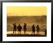 People Checking Out Waves, Banzai Pipeline, North Shore, At Sunset, U.S.A. by Ann Cecil Limited Edition Print