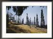 Oil Rigs Line The Road Near Long Beach by Willard Culver Limited Edition Print