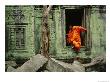 Angkor Wat Temple With Monk, Siem Reap, Cambodia by Steve Raymer Limited Edition Pricing Art Print