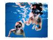 Boy And Girl Wearing Goggles Underwater by Chris Briscoe Limited Edition Pricing Art Print