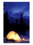Backpacker's Tent On Iditarod Trail Near Rainy Pass, Alaska, Usa by Paul Souders Limited Edition Print