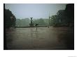 A Man Scurries Across Bethesda Terrace During A Rain Shower by Melissa Farlow Limited Edition Pricing Art Print