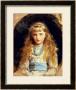 Portrait Of Beatrice Caird, Wearing A White Dress With Blue Sash by John Everett Millais Limited Edition Print