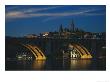 Dusk View Of Georgetown University Above Key Bridge Over The Potomac River by Raymond Gehman Limited Edition Pricing Art Print