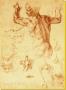 Anatomy Sketches (Libyan Sibyl) by Michelangelo Buonarroti Limited Edition Pricing Art Print