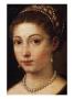 Detail Of Female Wearing Pearl Jewelry From Girl In A Fur by Titian Limited Edition Print