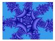 Abstract Blue Fractal Patterns On Sky Blue Background by Albert Klein Limited Edition Print