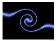 Multi-Coloured Swirl On Black Background by Albert Klein Limited Edition Print