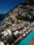 Swimming Pool Of Hotel Sirenuse In Hillside Town, Positano, Campania, Italy by Roberto Gerometta Limited Edition Print