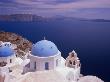 Orthodox Church Perched On Volcanic Rim Of Santorini, Oia, Santorini Island, Greece by Diana Mayfield Limited Edition Print