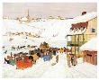 Horse Race In Winter by Clarence Alphonse Gagnon Limited Edition Pricing Art Print