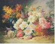 Peonies, Delphiniums And Other Flowers by Alfred Godchaux Limited Edition Print