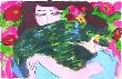 Dame Au Chat Vert by Walasse Ting Limited Edition Print