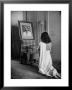 Yogi Sri Aurobindo's Photograph Being Worshipped By Woman In Sari by Eliot Elisofon Limited Edition Print