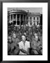 First Lady Eleanor Roosevelt With A Large Group Of Us Soldiers by Thomas D. Mcavoy Limited Edition Print