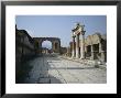 Corner Of Forum And Arch Of Tiberius, Pompeii, Unesco World Heritage Site, Campania, Italy by Walter Rawlings Limited Edition Print