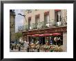 Open Air Pavement Cafe, Hotel And Brasserie, Coutances, Cotentin Peninsula, Normandy, France by David Hughes Limited Edition Print