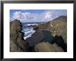 Green Pool, Lava Mountains, El Golfo, Lanzarote, Canary Islands, Spain, Atlantic by D H Webster Limited Edition Print