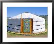 Decorative Door On Yurt, Nomadic Settlement, Orkhon Valley, Ovorkhangai, Mongolia, Asia by Bruno Morandi Limited Edition Print