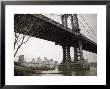 Manhattan Bridge And Brooklyn Bridge, New York City, Usa by Alan Copson Limited Edition Print