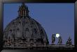 A Full Moon Rises Over The Dome Of St. Peters Basilica by James L. Stanfield Limited Edition Print