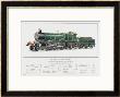 Great Western Railway Express Loco No 190 Waverley by W.J. Stokoe Limited Edition Pricing Art Print