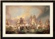 The Battle Of Trafalgar In 1805 by William Clarkson Stanfield Limited Edition Print