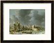 A View Of The Regulierspoort, Amsterdam, In Winter by Abraham Beerstraten Limited Edition Print