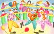 Les Clowns Musiciens by Valerie Hermant Limited Edition Print