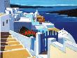 En Mediterranee : Balcon Fleuri A Santorin by Jean Claude Quilici Limited Edition Pricing Art Print