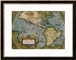 Map Of The Americas by Abraham Ortelius Limited Edition Pricing Art Print
