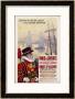By Rail And Sea From Paris To Brighton Or London Featuring A Beefeater And Tower Bridge 1 Of 8 by Rene Pean Limited Edition Print