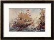 Naval Combats Of The 17 And 18Th Centuries Involve Numbers Of Ships by Norman Wilkinson Limited Edition Print