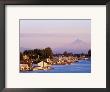 Harbor On The Columbia River With Mt. Hood In Distance, Portland, Usa by Ryan Fox Limited Edition Print