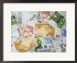 Montage Of Miscellaneous Euro Currency by Dennis Flaherty Limited Edition Print
