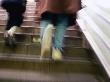 Pedestrians Walking Up Steps Out Of Subway Station, Blur, New York City, Usa by Corey Wise Limited Edition Print