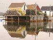 Fishing Shacks Reflected In Water, Blue Rocks by Mark Hemmings Limited Edition Print