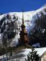 Wooden Church Tower In Ski Village, Argentiere, France by Richard Nebesky Limited Edition Print