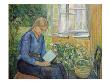 Eva Reading, 1917 (Oil On Canvas) by Oluf Wold-Thorne Limited Edition Pricing Art Print