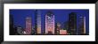 Skyscrapers Lit Up At Night, Houston, Texas, Usa by Panoramic Images Limited Edition Print