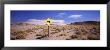 Animal Crossing Sign At A Road Side In The Desert, Californian Sierra Nevada, California, Usa by Panoramic Images Limited Edition Print