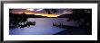 Silhouette Of A Jetty At Dusk, Ashness Gate Jetty, Lake District, England, United Kingdom by Panoramic Images Limited Edition Print