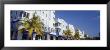 Palm Trees In Front Of Buildings, Art Deco Hotels, Ocean Drive, Miami Beach, Florida, Usa by Panoramic Images Limited Edition Print