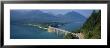 High Angle View Of A Bridge Across A Lake, Sylvenstein Lake, Bavaria, Germany by Panoramic Images Limited Edition Pricing Art Print