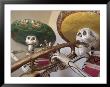 Day Of The Dead, Lifesized Wooden Mariachis, Oaxaca, Mexico by Judith Haden Limited Edition Print