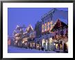 Main Street With Christmas Lights At Night, Leavenworth, Washington, Usa by Jamie & Judy Wild Limited Edition Pricing Art Print