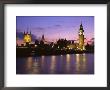 Big Ben, Houses Of Parliament And The River Thames At Dusk, London, England by Howie Garber Limited Edition Print